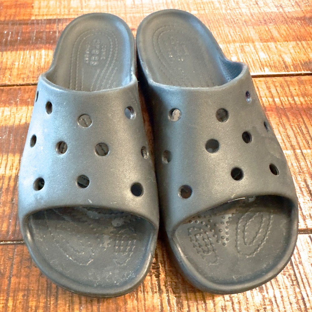Crocs Classic Platform Slide Sandals Womens 7 Black 208180